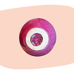 vase soliflore aubergine légume couleur forme barbotine vintage vase aubergine, céramique émaillée, style barbotine, violet brillant, reflets dorés, décoration pop, design vintage, humour et élégance, artisanat italien, objet original, pièce des années 70, décoration colorée, concept store, les filles les meufs, garrigues sainte Eulalie, uzes